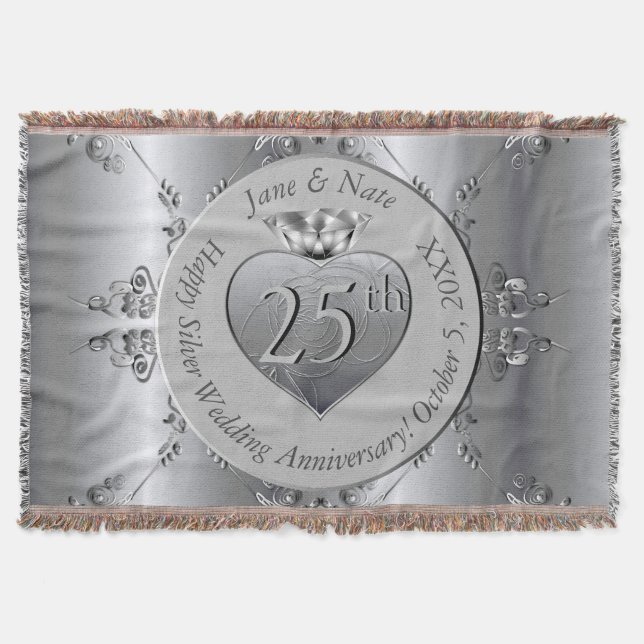 25. Silver Wedding Jubiläum Decke (Vorderseite)
