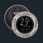 25. Silver Wedding Jubiläum Flaschenöffner<br><div class="desc">Flaschenöffner. 25. Silver Wedding Anniversary Design. 📌 Wenn Sie weitere Anpassungen benötigen, klicken Sie bitte auf den Button "Weitere Anpassungen vornehmen" oder "Design anpassen oder bearbeiten" und verwenden Sie unser Designwerkzeug, um die Größe, den Rotation, die Textfarbe, den Text und so weiter zu verändern. ⭐ Dieses Produkt ist zu 100%...</div>