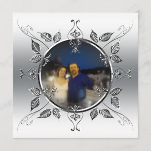 25. Silver Wedding Jubiläum Foto hinzufügen Einladung