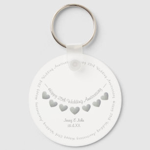 25. Silver Wedding Jubiläum Geschenk Schlüsselri Schlüsselanhänger