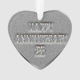 25. Silver Wedding Jubiläum Ornament