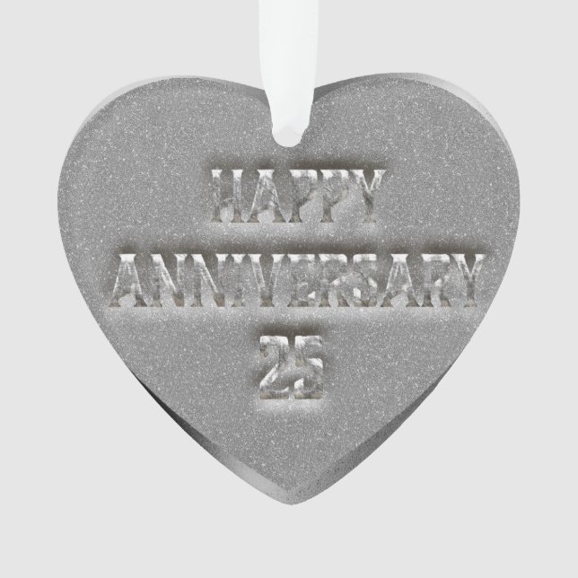 25. Silver Wedding Jubiläum Ornament (Vorderseite)