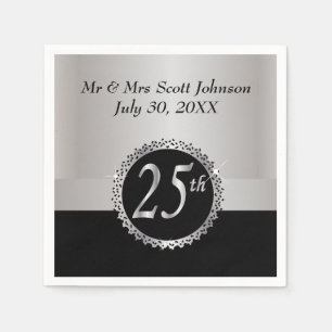 25. Silver Wedding Jubiläum Serviette