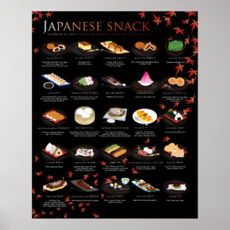 25 SNACKS JAPONAIS, MAPLE, Poster 16"X20"