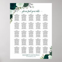 25 Tabelle Emerald Boho Blues Hochzeitstabelle