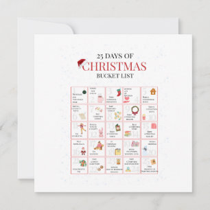 25 Tage Weihnachten Bucket List Kunst