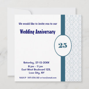 25 th Wedding Anniversary Party Invitation