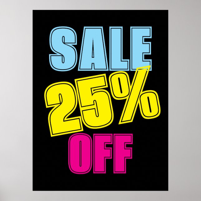 25% Verkaufsabrechnung, Einzelhandelsverkauf Besch Poster (Vorne)