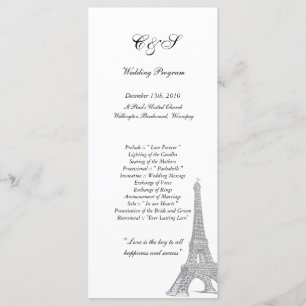 25 Wedding in Paris-Programmen Programm