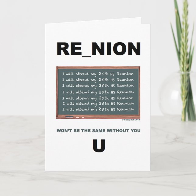 25. Wiedersehen Einladung (Vorderseite)