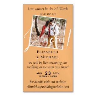 25 x Magnetic Wedding Livestreaming Save the Date Magnetische Visitenkarte