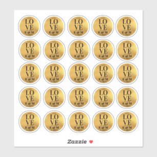 25 x Stickers Sanitizer Or Étaler Love Not Germs