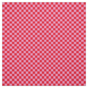 .25 Zoll Karo Rosa und Rote Checkerboard Stoff