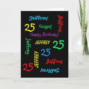 25e Anniversaire Carte personnalisée N'importe que