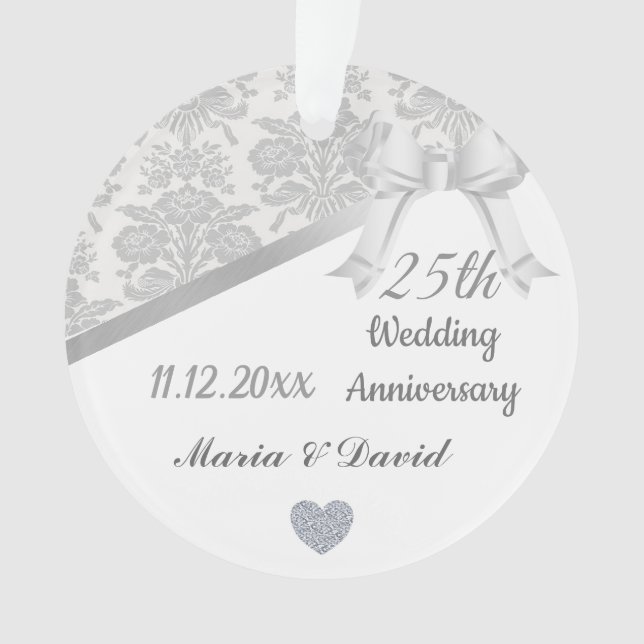 25e anniversaire de Mariage en argent. (devant)