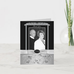 25e anniversaire du Mariage Carte de remerciements