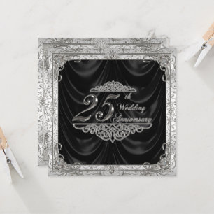 25e anniversaire du Mariage Carte d'invitation