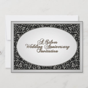 25e anniversaire du Mariage Carte d'invitation