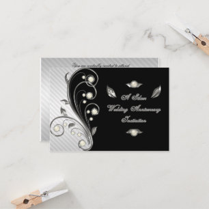 25e anniversaire du Mariage Carte d'invitation RSV