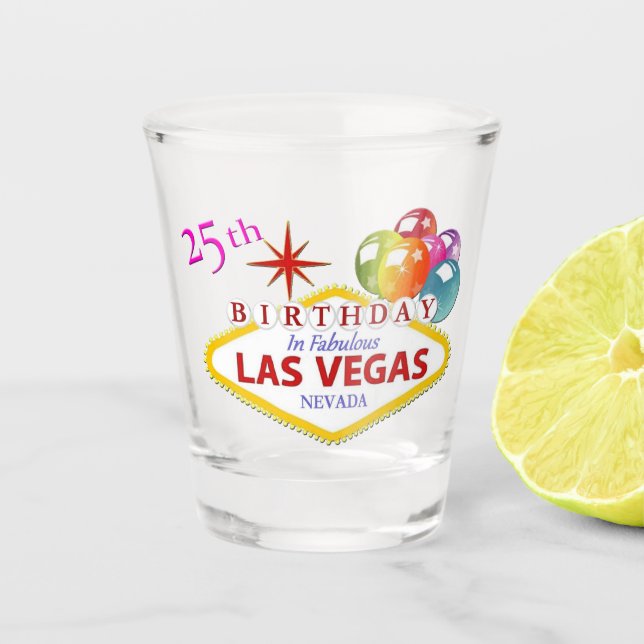 25e anniversaire Las Vegas verre de tir (Devant)