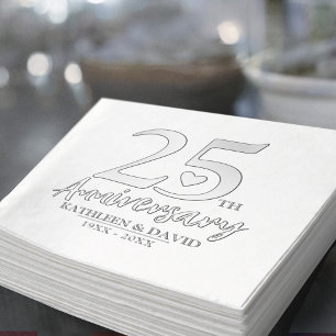 25e anniversaire mariage coeur personnalisé graphi