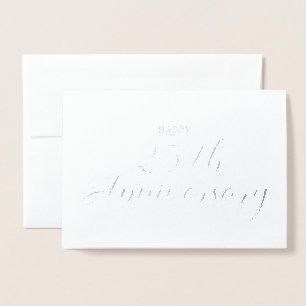 25e anniversaire Mariage d'argent Carte religieuse