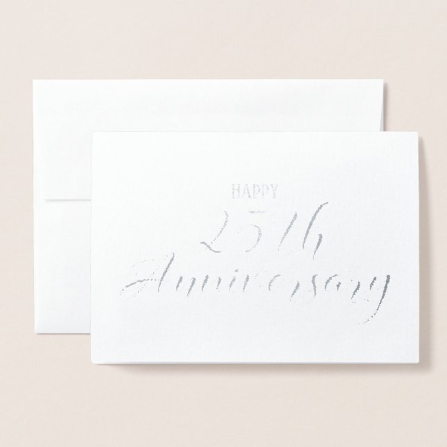 25e anniversaire Mariage d'argent Carte religieuse (Devant avec enveloppe)