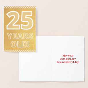 25ème anniversaire : Audacieux "25 ans !" Carte Go