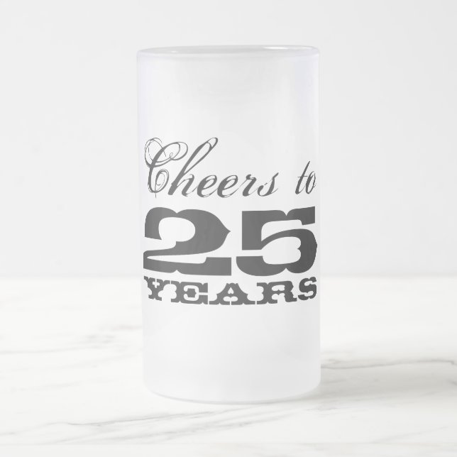 25ème Cadeau en verre de tasse de bière (Centre)