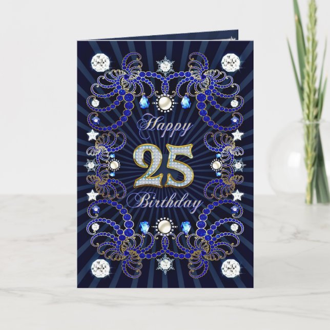 25ème carte d'anniversaire avec les masses des (Devant)