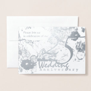 25ème Invitation d'anniversaire de noces d'argent