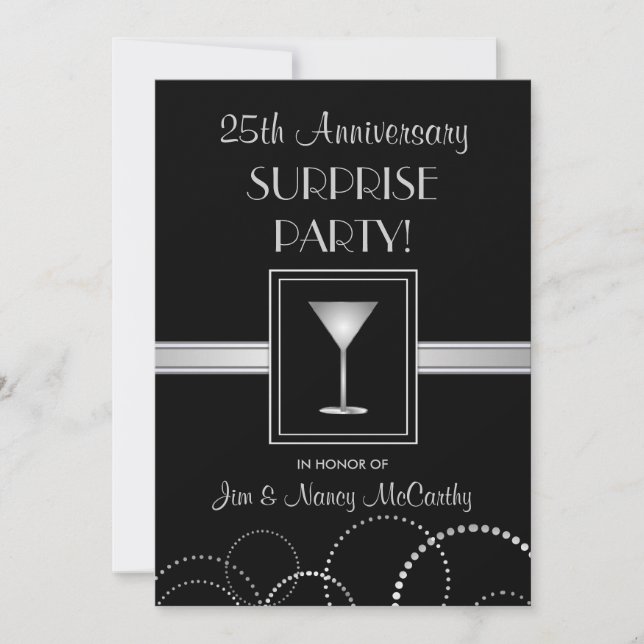 25ème Invitations de coutume de fête (Devant)