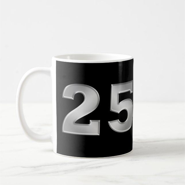 25ème Tasse argentée d'anniversaire (Gauche)