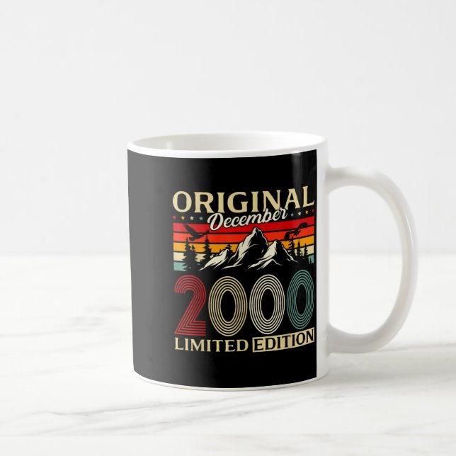 25th Birthday Gift Men Women Original December 200 Kaffeetasse (Rechts)