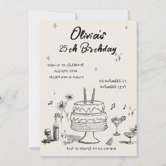 25th Birthday Party Invitation