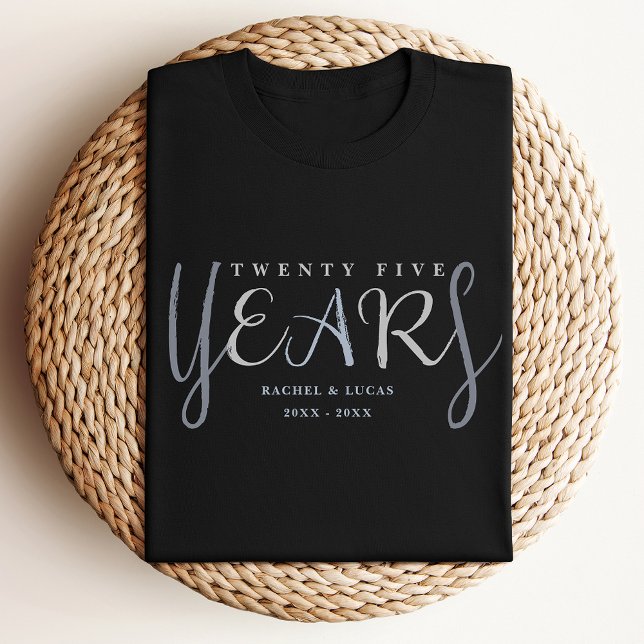 25th Silver Wedding Anniversary Gift T-Shirt (Von Creator hochgeladen)