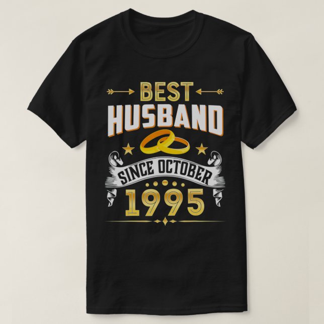 25th Wedding Anniversary Gifts Best Husband Since  T-Shirt (Design vorne)