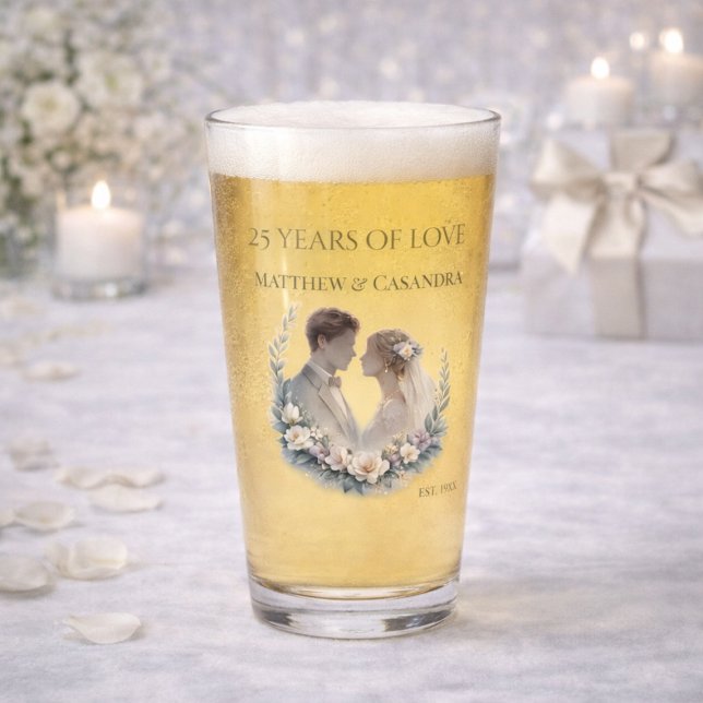 25th Wedding Anniversary Heirloom Celebration Glas (Von Creator hochgeladen)