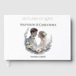 25th Wedding Anniversary Heirloom-Like Celebration Gästebuch