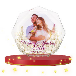 25th Wedding Anniversary Spring Flowers Design Fotoblock