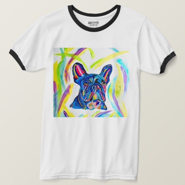 267 - Français Bulldog Love T-Shirt (Design devant)