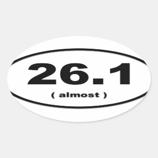 26.1 Autocollant marathon "Presque" marathon drôle
