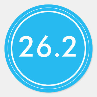 26.2 Aufkleber | Hellblau mit Weiß