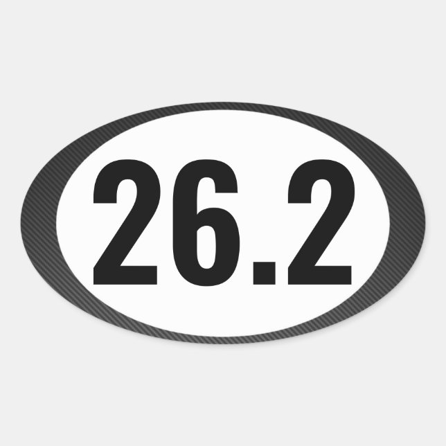 26.2 Marathon-Oval-Aufkleber Ovaler Aufkleber (Vorderseite)