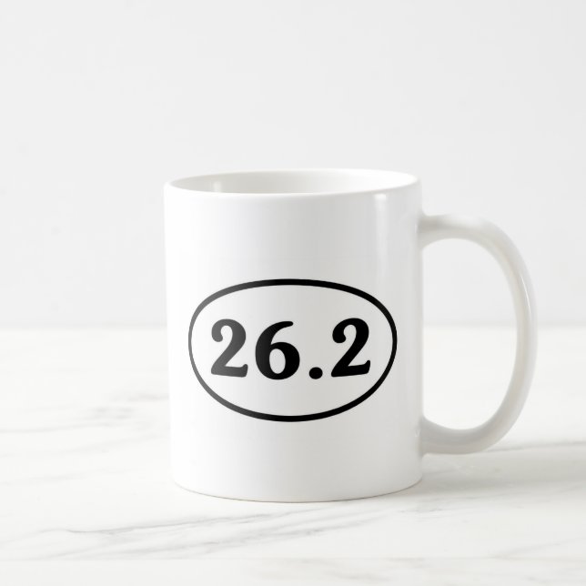 26,2 Marathon-Oval (#Sou1) Kaffeetasse (Rechts)