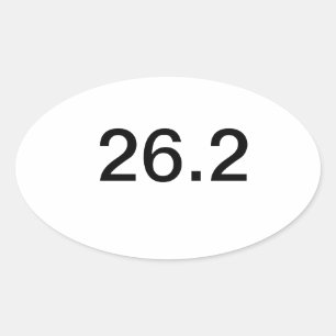 26,2 Marathon Ovaler Aufkleber