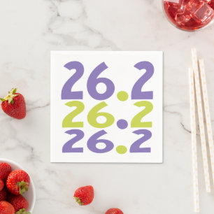 26.2 Marathon Runner Thema Papier Party Napkins Serviette