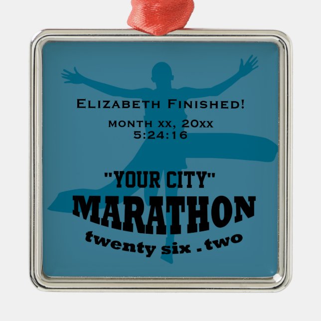 26,2 Marathon-Verzierung Ornament Aus Metall (Vorne)