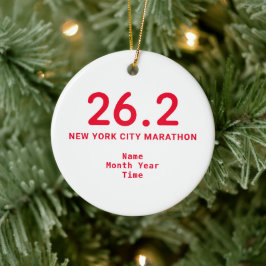 26.2 Marathonläufer Personalisiert Red Keramik Ornament