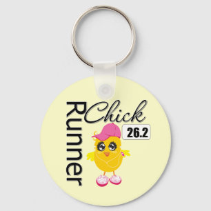 26,2 Meilen Marathon-Läufer-Küken- Schlüsselanhänger